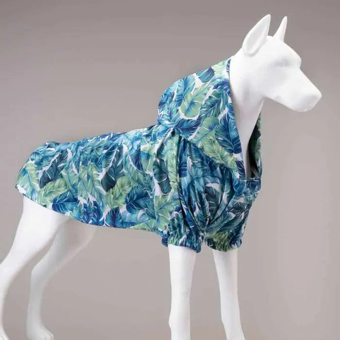 Lindo Aqua Waterproof Hooded Dog Raincoat for Outdoor Use