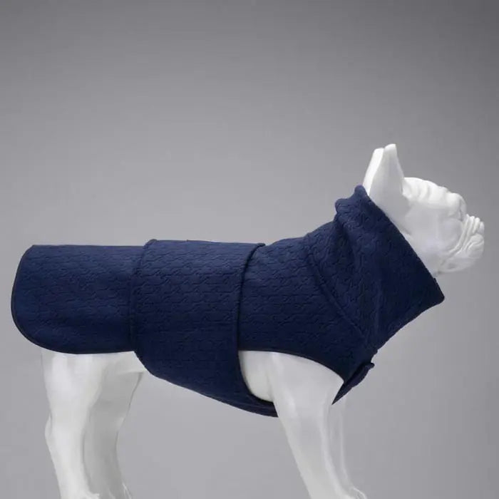Lindo Navy Blue Dog Sweater with Harness Hole