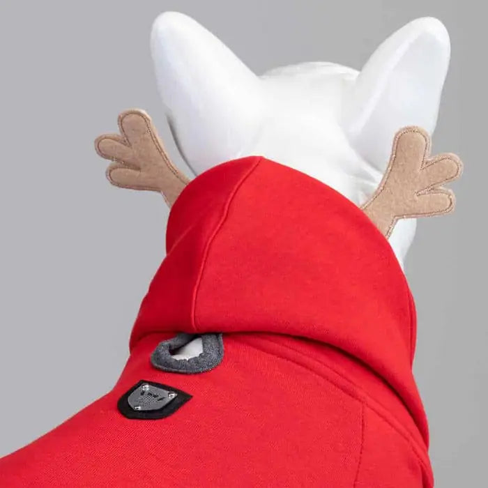 Lindo Club North Deer Red Dog Sweatshirt for Small & Medium Breeds