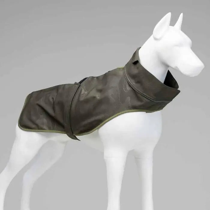 Lindo Softshell Army Green Waterproof Dog Raincoat for All Breeds