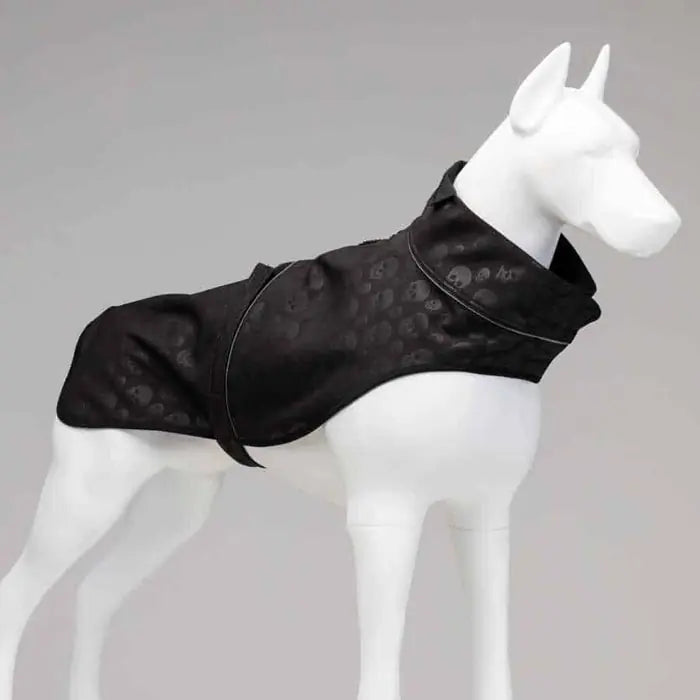 Lindo Softshell Black Skull Dog Raincoat Waterproof Jacket