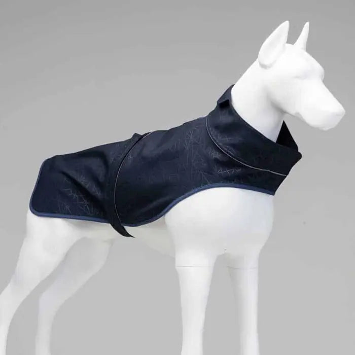 Lindo Softshell Magnetic Navy Dog Raincoat for All Breeds