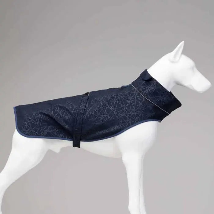 Lindo Softshell Magnetic Navy Dog Raincoat for All Breeds