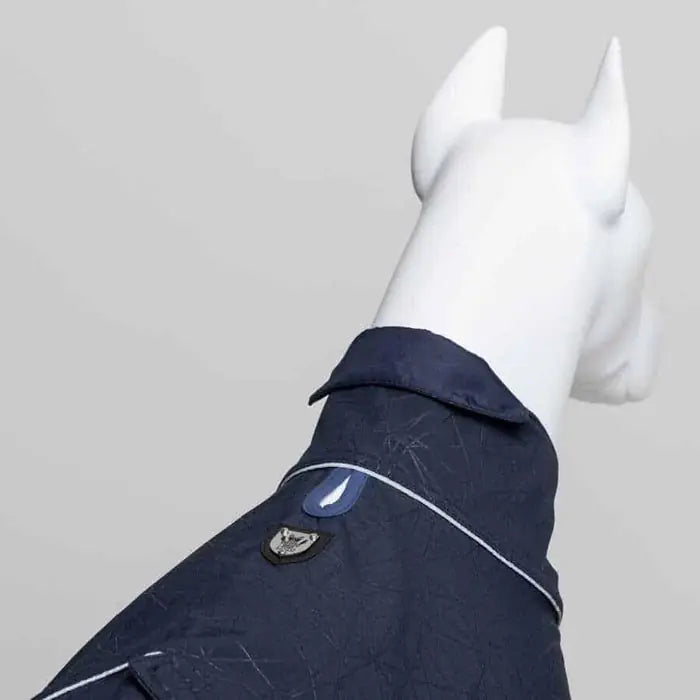 Lindo Softshell Magnetic Navy Dog Raincoat for All Breeds