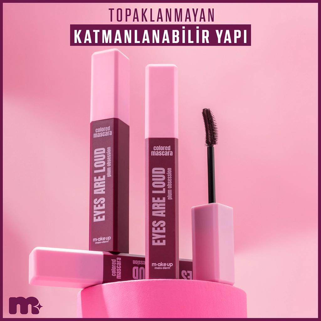 Maruderm Eyes Are Loud Colored Mascara in Plum Obsession