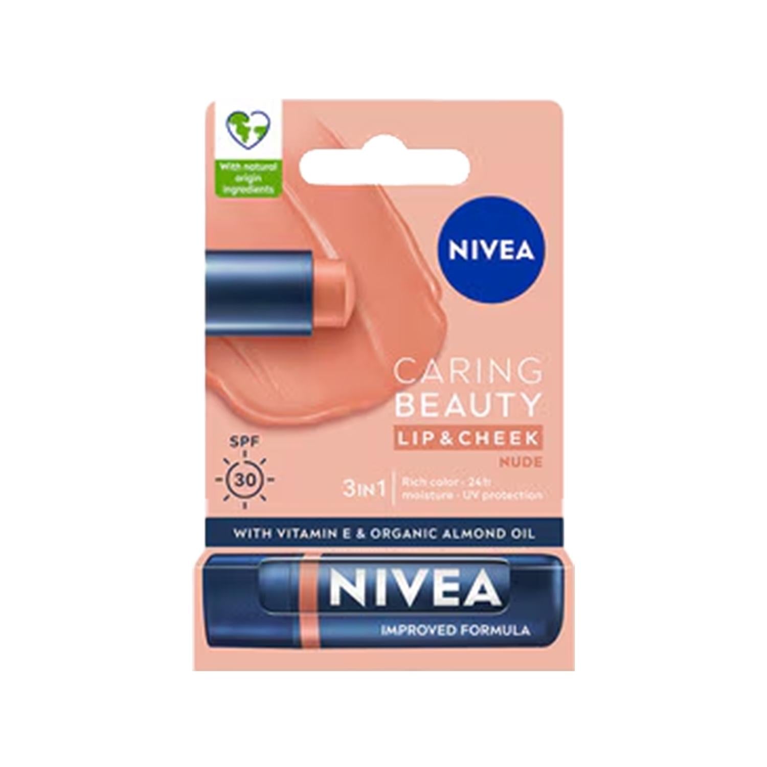 Nivea Lip and Cheek Balm - Tinted SPF30 Protection for Lips &amp; Cheeks - Compact Multi-Purpose Beauty Nivea Lip &amp; Cheek Balm - SPF30 Tinted Moisturizer Nivea Lip Balm, Tinted Cheek Balm, SPF30 Lip Care, Multi-purpose Beauty Product, Compact Lip and Cheek Tint, Lip Care, Cheek Care, Sun Protection, Travel-friendly Beauty, Dual-use Cosmetic, Moisturizing Lip Balm, Tinted Lip Balm, Compact Beauty Products, Nivea Beauty Products, SPF30 Protection, Beauty Essentials