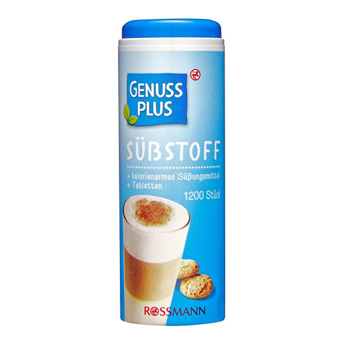 Genuss Plus Low-Calorie Sweetener Tablets 1200 Count | Sugar Substitute - Vitamin & Supplement