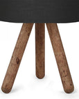Homing Tasarım - Wooden Table Lamp with Fabric Shade, Energy-Efficient E27 Socket, Modern Home Decor - view 4