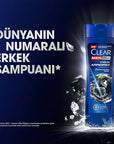 Clear Men Charcoal Anti-Dandruff Shampoo - 350ml | Intensive Cleanse