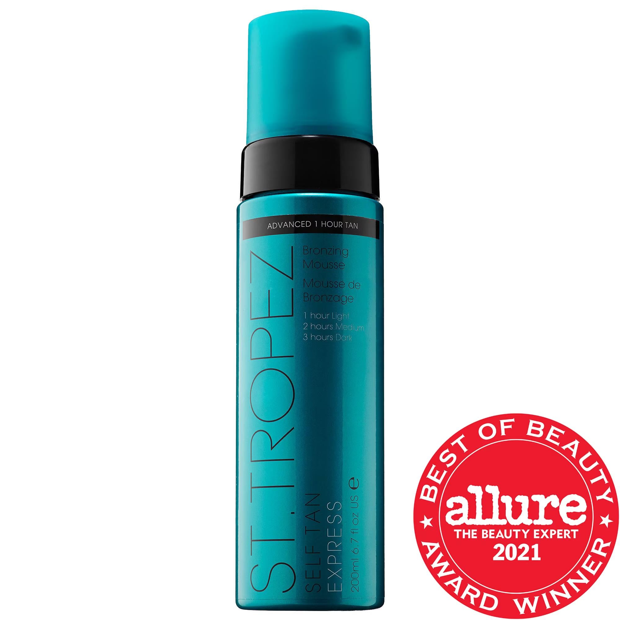 St. Tropez Self Tan Express Bronzing Mousse: Customizable, Streak-Free Natural Sunless Tan for Face &amp; Body | Quick-Drying, Hydrating Formula St. Tropez Self Tan: Streak-Free Natural Sunless Tanning Mousse self tanning mousse, sunless tanning, streak-free tan, natural tan, quick-drying self tanner, hydrating self tanner, best self tanner, St. Tropez tan, bronzing mousse, customizable tan depth, self tanner, tanning lotion, fake tan, sunless glow, skincare, beauty, cosmetic, bronzer, tan, express tan, fast ta