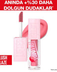 Maybelline Lifter Plump Lip Gloss - 001 Blush Blaze, Non-Sticky, Long-Lasting Lip Plumper with Chili Pepper Extract Maybelline Lifter Plump Lip Gloss - Non-Sticky & Long-Lasting Maybelline Lifter Plump Lip Gloss, Blush Blaze lip gloss, Chili pepper extract lip care, Non-sticky lip gloss, Long-lasting lip plumper, Lip care products with plumping effect, Cosmetic products with natural ingredients, Easy application lip gloss, Lip gloss for everyday use, Lip gloss for night out, Glamorous lip gloss, Confident b