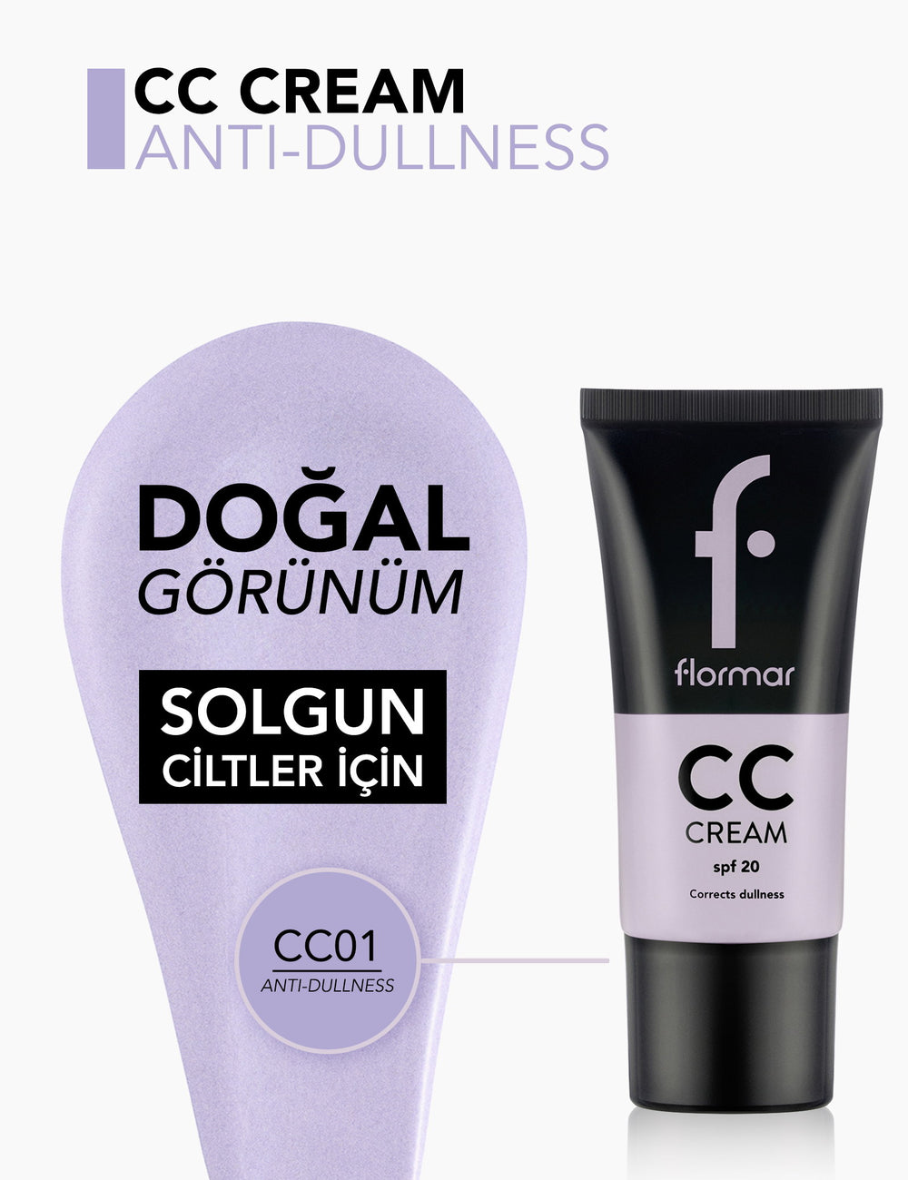 Flormar Anti-Dullness CC Cream SPF20 Brightening CC01 40ml