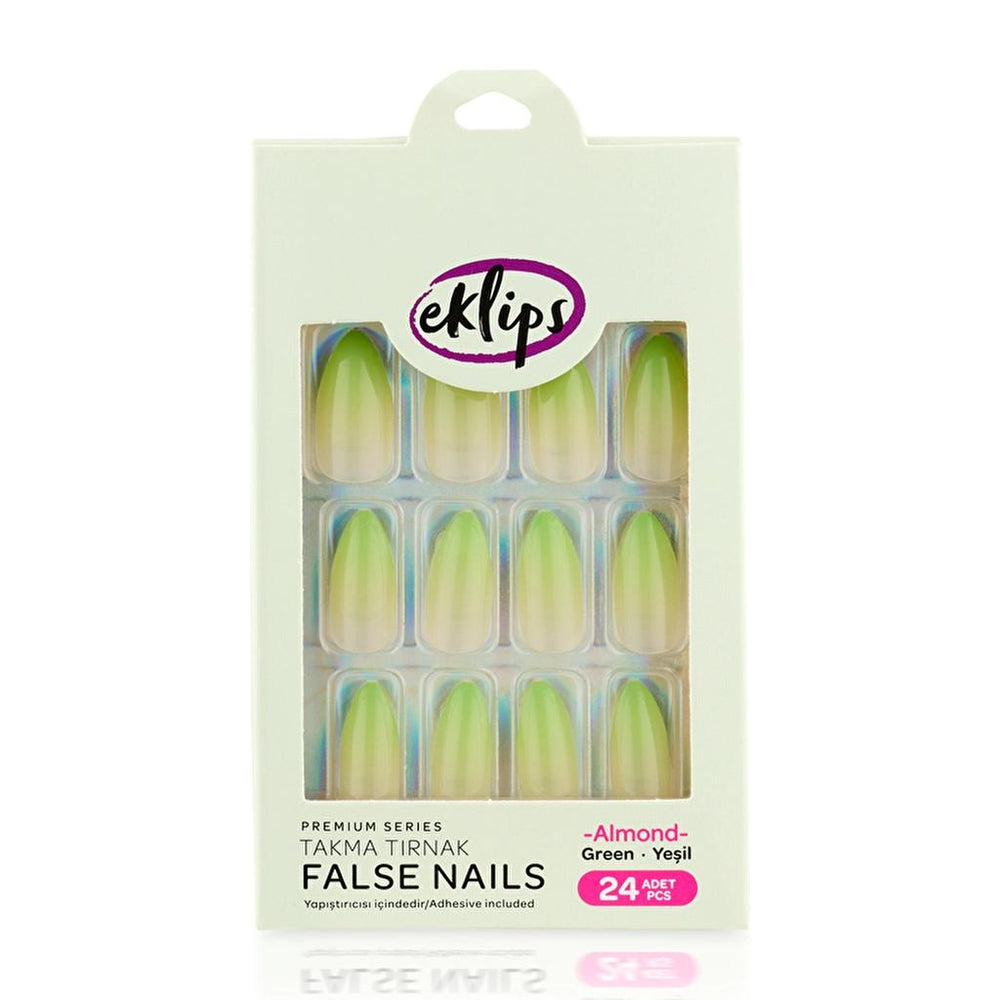 Eklips Green Almond Press-On Nails 24-Pack
