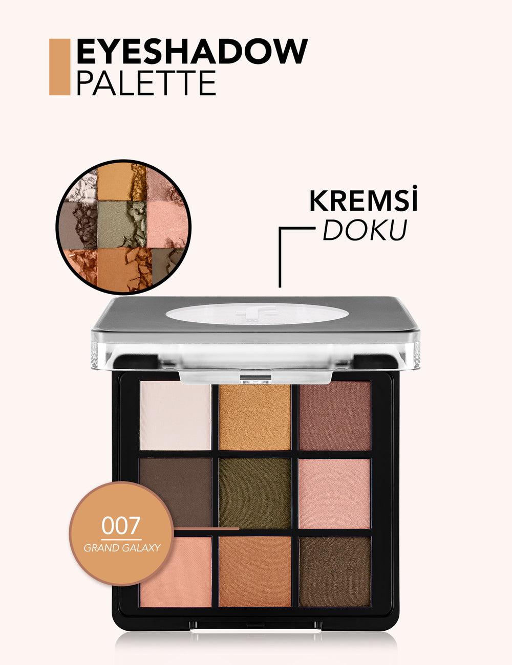 Flormar 9-Color Eyeshadow Palette Matte & Shimmer 9g