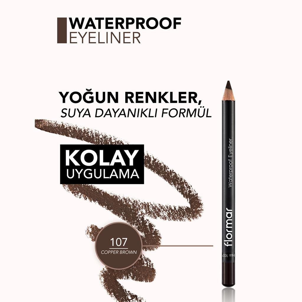 Flormar Waterproof Matte Eyeliner in 107 Copper Brown