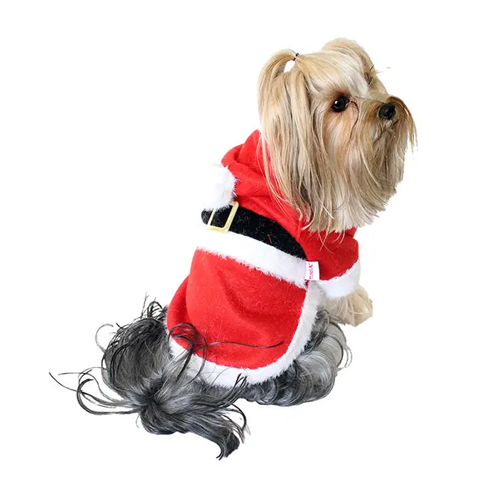 Max Design Santa Claus Jacket Soft Christmas Pet Costume
