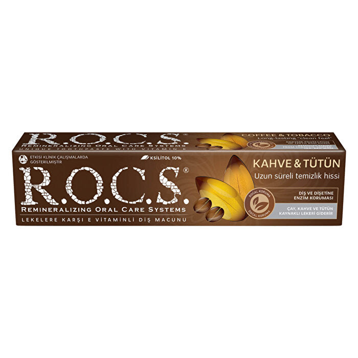 ROCS Coffee &amp; Tobacco Toothpaste 60ml + Jeunesse DIMND™ Sensitive and Whitening Toothpaste