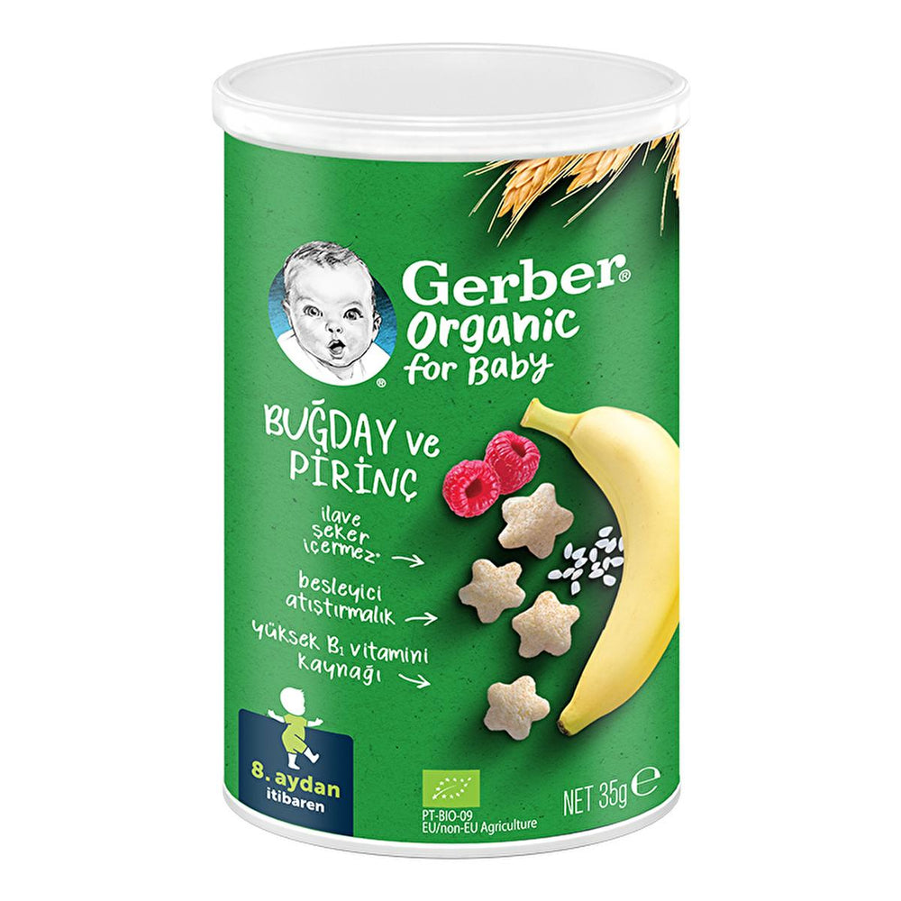 Gerber Organic Baby Snack - Healthy Finger Food for Infants, No Added Sugar, Rich in Vitamin B1 - Baby Care