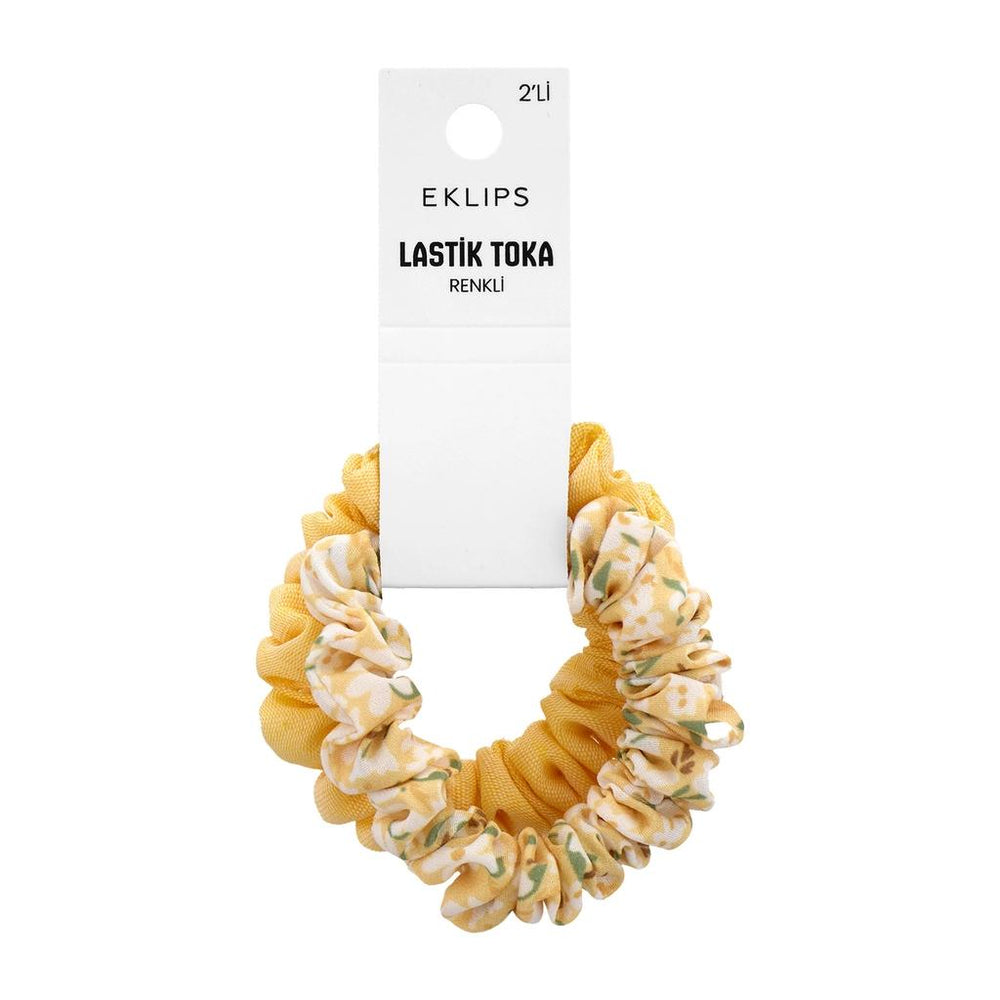 Eklips Daisy Small Elastic Hair Ties Yellow 2-Pack