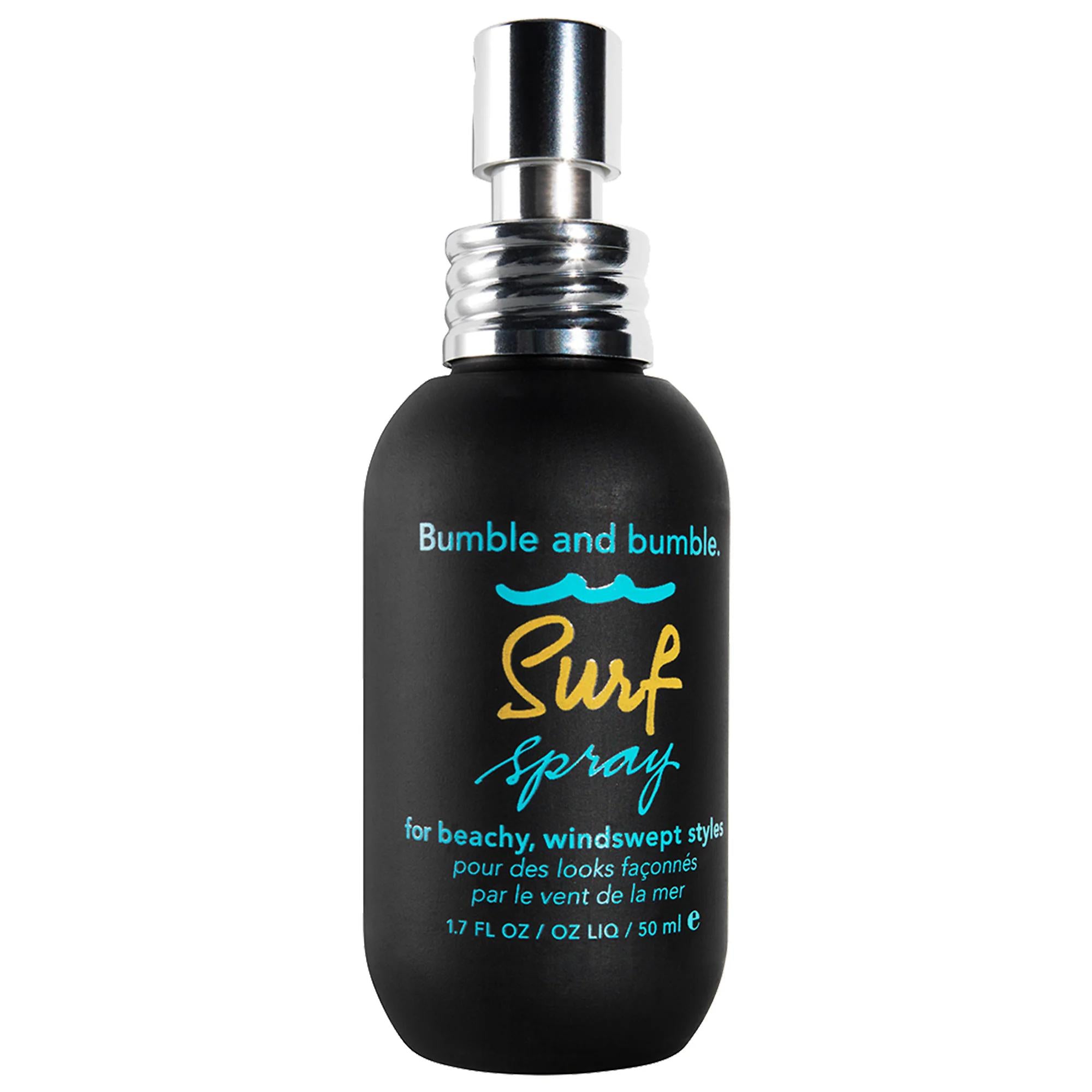 Bumble and bumble Mini Surf Sea Salt Spray for Fine to Medium Hair - Adds Texture, Volume, and Beachy Waves, Vegan &amp; Cruelty-Free Bumble and bumble Sea Salt Spray for Beachy Waves sea salt spray, hair styling product, beachy waves, volumizing hair product, vegan hair care, cruelty-free beauty, fine hair, medium hair, texture, volume, matte finish, natural ingredients, cleaner beauty, ethical consumerism