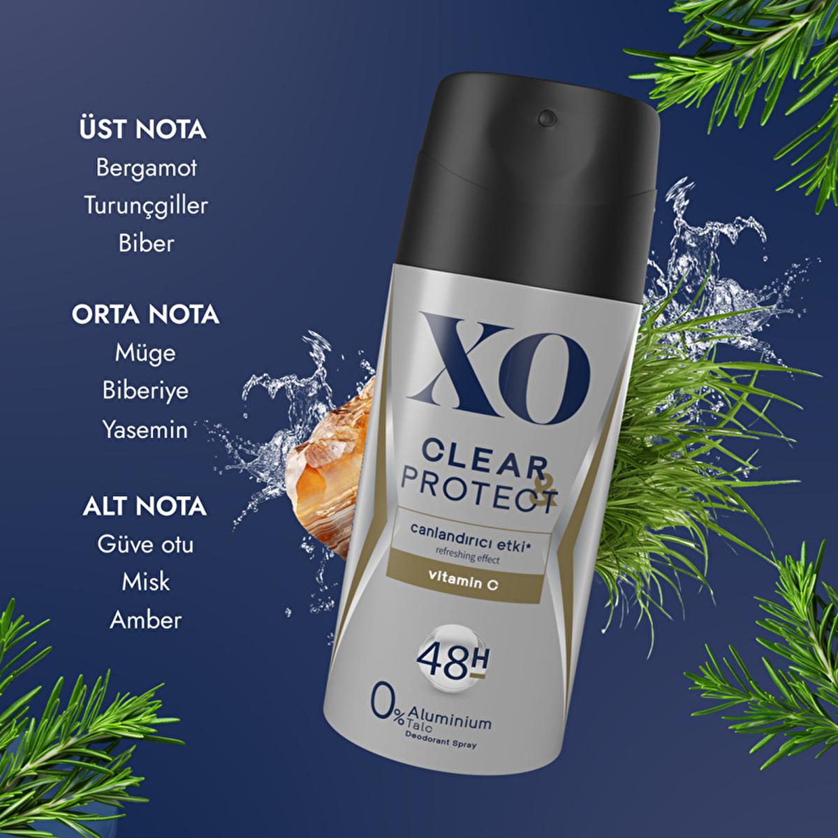 xo clear protect deodorant spray, 150 ml xo deodorant for men Xo Clear &amp; Protect Men&#39;s Deodorant Spray - 48-Hour Odor Protection | 150 ml Xo Clear &amp; Protect Men&#39;s Deodorant Spray 150 ml xo, men-deodorant, clear-and-protect, 48-hour-protection, vegan, natural-extracts, eco-friendly, skin-care, fragrance-free, ai-generated