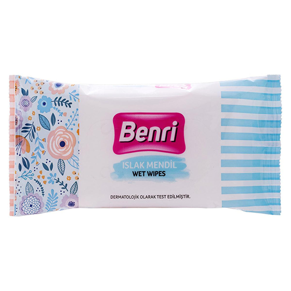 Benri Wet Wipes 3-Pack of 15 - Gentle, Paraben-Free Hygiene on-the-Go - Baby Care
