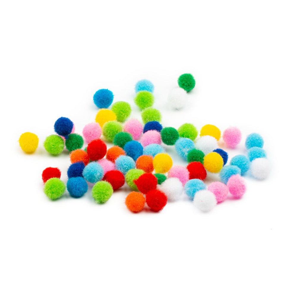 Lino Ponpon Craft Ponpons - 500 Count, 10 mm Diameter - Ideal for Kids Crafts, DIY Projects & Handcraft Lessons - view 2