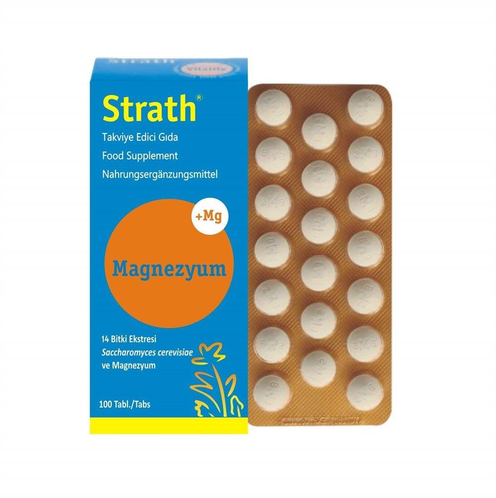 Strath Magnezyum Magnesium Supplement with 14 Herbal Extracts &amp; Brewer&#39;s Yeast - 100 Tablets Strath Magnezyum Magnesium Supplement 100 Tablets Magnesium supplement, Herbal extract dietary supplement, Brewer&#39;s yeast nutritional supplement, Strath Magnezyum, Magnesium tablets, Dietary Supplement, Health and Wellness, Natural Supplements, Magnesium deficiency, Herbal extracts, Brewer&#39;s yeast, Nutritional supplement, Health-conscious individuals, Wellness products