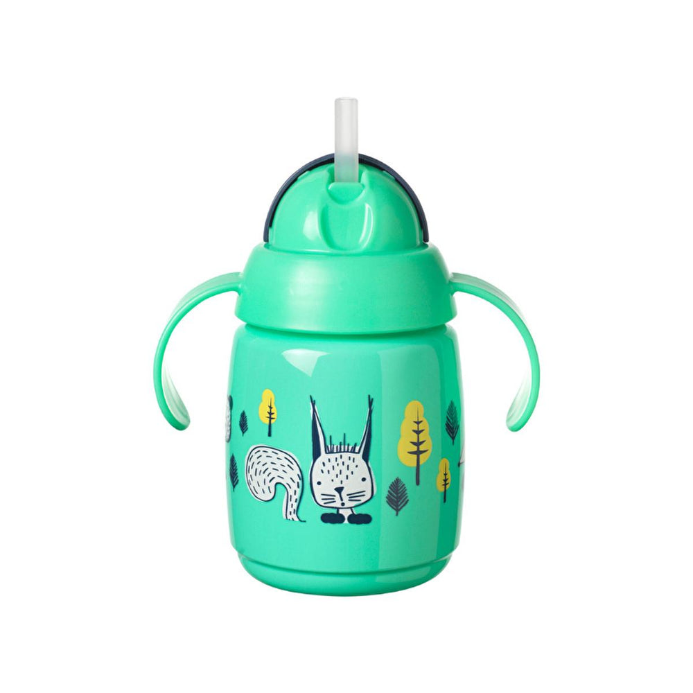 Tommee Tippee Baby Training Cup with Straw, 300ml Green Sippy Cup for Babies - Easy Drinking, Safe & Practical - view 3