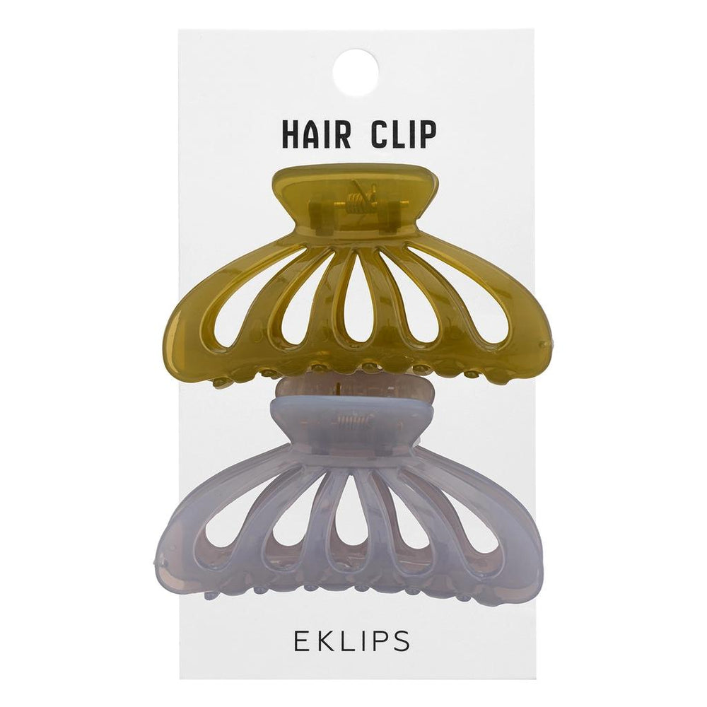 Eklips Frosted Seashell Hair Clips 2-Pack