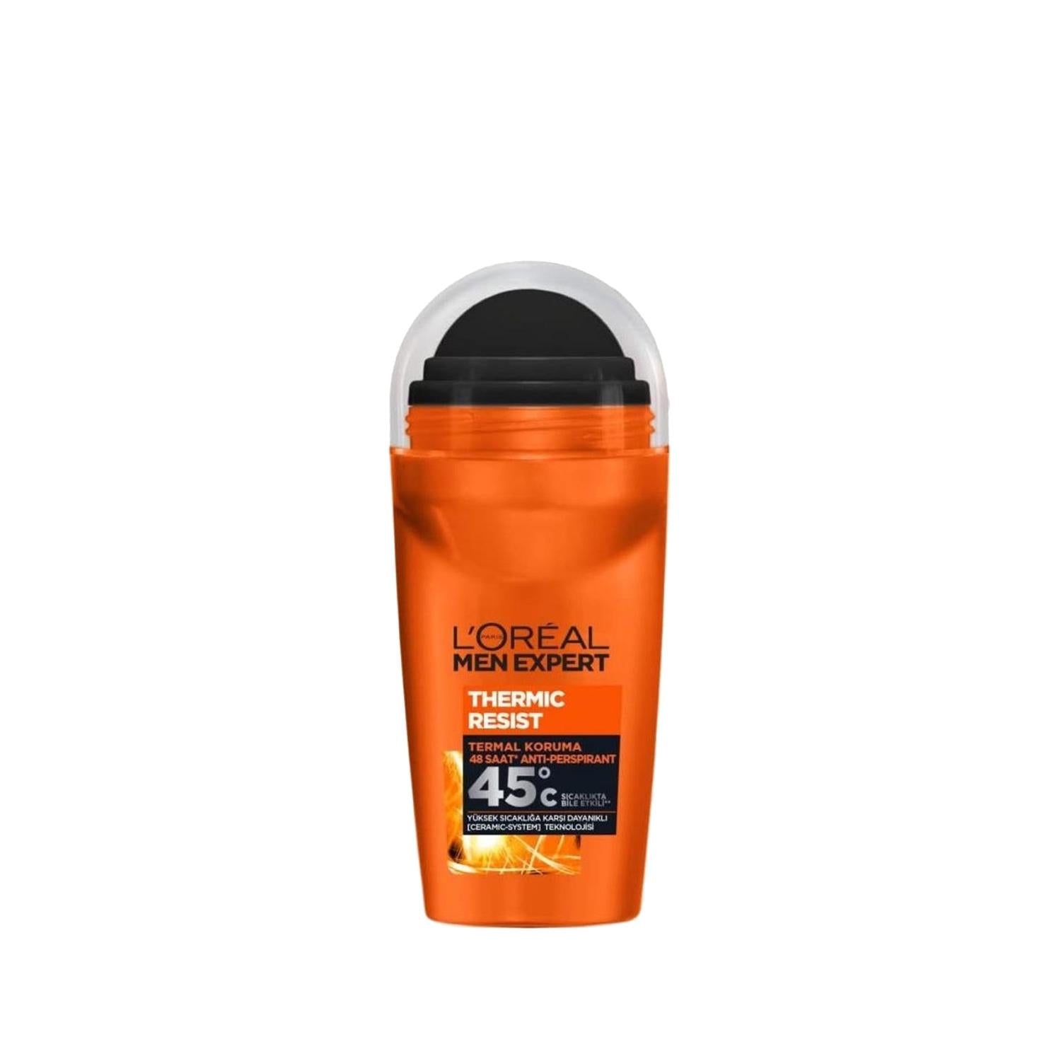 L'Oreal Paris Men Expert Thermic Resist Anti-Perspirant Roll-On Deodorant - 50ml - Long Lasting Sweat and Odor Protection for Men L'Oreal Paris Men Expert Thermic Resist Deodorant - Long Lasting Protection L'Oreal Paris Men Expert, Anti-Perspirant Deodorant Roll-On, Thermic Resist Technology, Men's Grooming, Sweat and Odor Protection, Personal Care, Men's Hygiene, Deodorant for Men, Antiperspirant, Long Lasting Protection