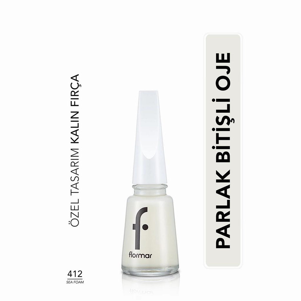 Flormar Nail Enamel Highly Pigmented Polish 412 Sea Foam