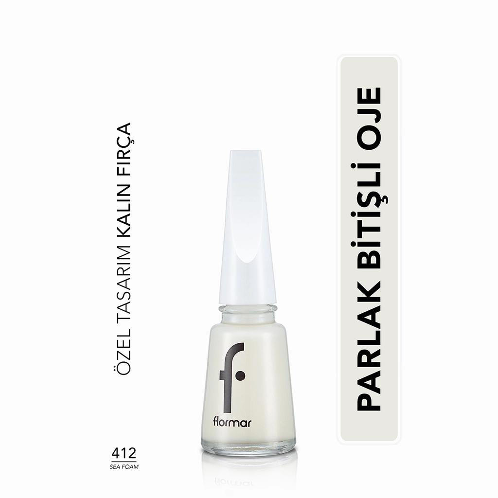 Flormar Nail Enamel Highly Pigmented Polish 412 Sea Foam