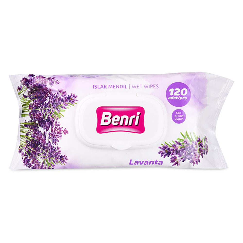 Benrı Gentle Lavender Baby Wipes - 120 Count - Soothing, pH Balanced, Natural Care for Newborns - Baby Care