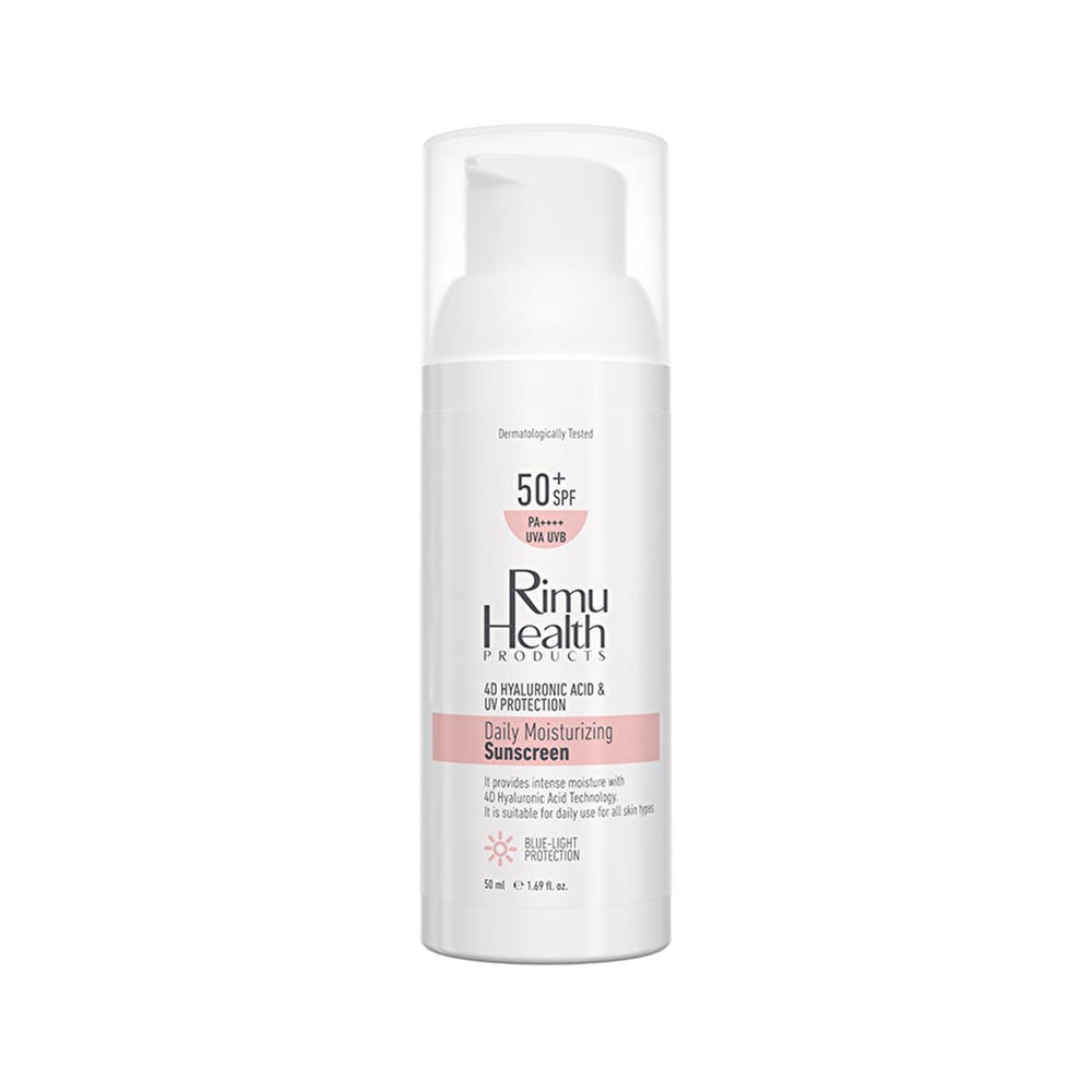 Rimu Health Hyaluronic Acid Daily Sunscreen - SPF UVA/UVB Protection, Lightweight, Moisturizing, Sensitive Skin - 50ml Rimu Health Hyaluronic Acid Sunscreen - Daily UVA/UVB Protection sunscreen, hyaluronic acid sunscreen, daily sunscreen, sun protection, UVA protection, sunscreen for sensitive skin, moisturizing sunscreen, ceramide sunscreen, broad spectrum sunscreen, lightweight sunscreen, Rimu Health, skin care, face sunscreen, body sunscreen, dry skin, sensitive skin, all skin types, hydration, moisturiz
