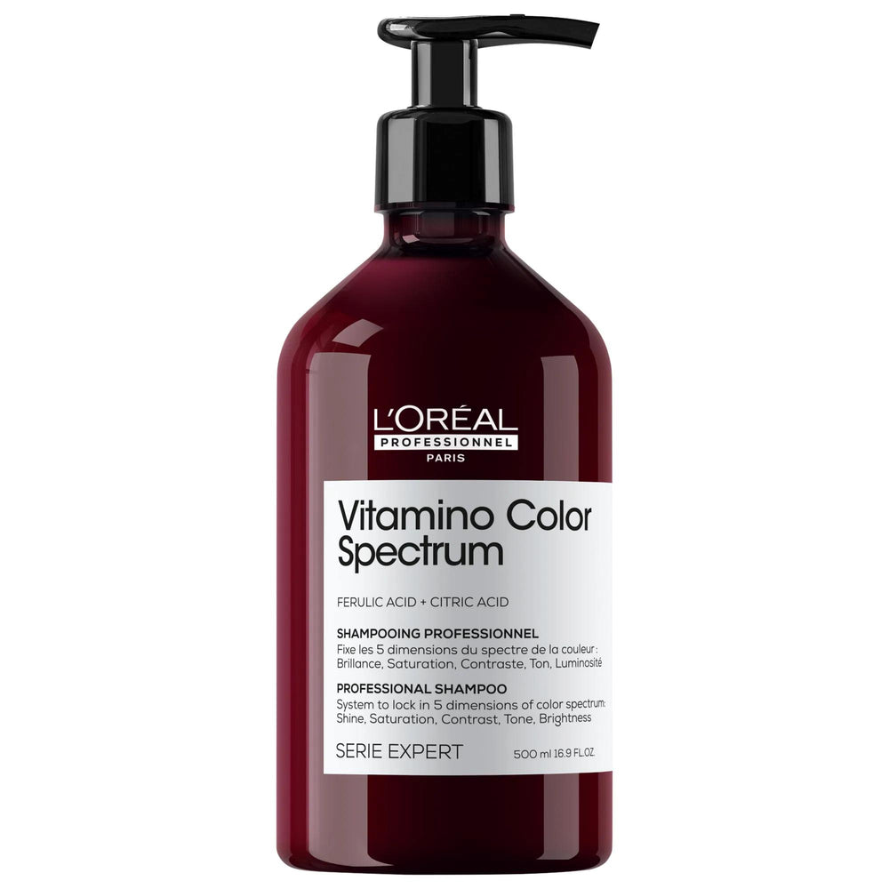 L'Oréal Vitamino Color Spectrum: Color Protecting Shampoo for Color-Treated Hair - Sulfate-Free, Shine Enhancing & Anti-Fade Shampoo L'Oréal Color Protecting Shampoo | Color Safe, Shine Enhancing color protecting shampoo, shampoo for color treated hair, sulfate-free shampoo color safe, shine enhancing shampoo, hair color vibrancy shampoo, ferulic acid shampoo, citric acid shampoo, best shampoo for colored hair, color safe shampoo for fine hair, anti-fade shampoo, color safe shampoo, shampoo, hair care, colo