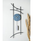 Muyika Ken: Large Metal Wall Clock - 29.5" Silent Modern Decorative Clock for Living Room, Bedroom - Hand Painted Accents Muyika Ken Metal Wall Clock: Large, Silent & Modern | [Brand]  metal wall clock, large wall clock, silent wall clock, decorative wall clock, modern wall clock, 75 cm wall clock, metal clock, hand painted wall clock, living room clock, bedroom clock, clock, wall decor, home decor, silent clock, non-ticking clock, metal art, wall art, modern design, interior design, home improvement, gifts