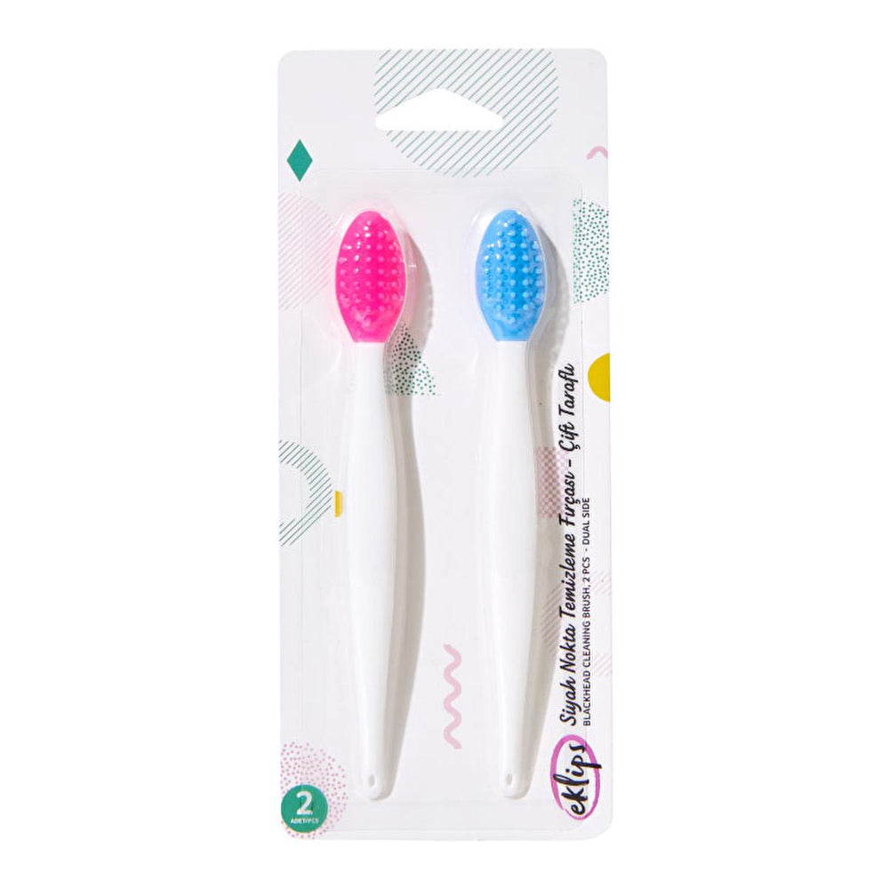 Eklips Blackhead Removal Brush - Double-Sided Facial Exfoliator Tool for Deep Cleaning & Manual Skincare Routine - Exfoliator