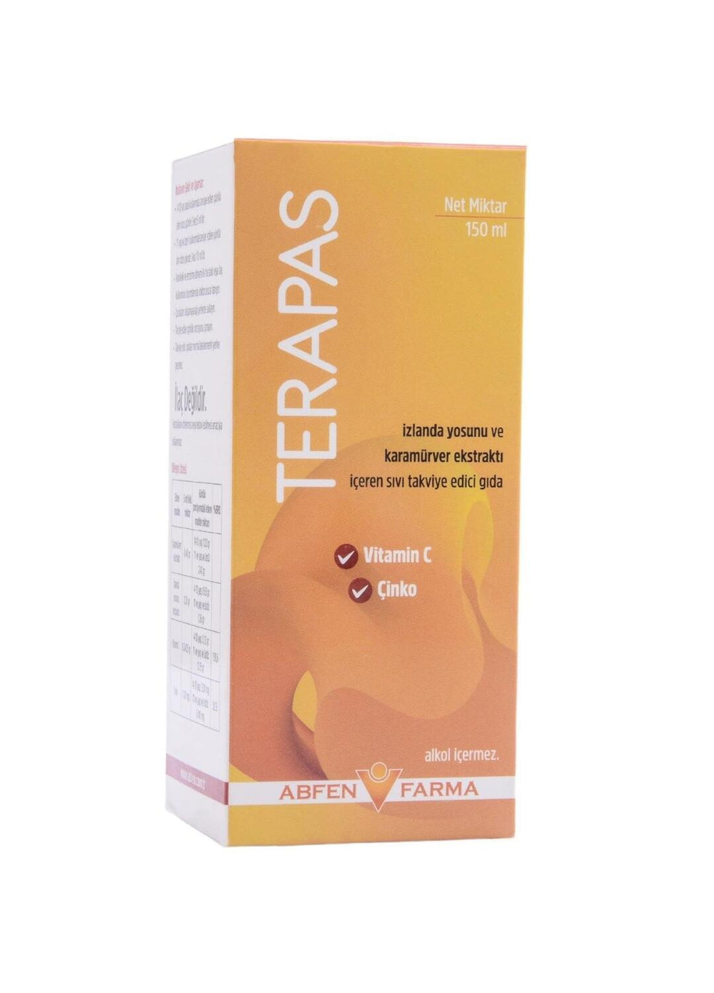Terapas Herbal Syrup - Iceland Moss, Vitamin C & Zinc for Immune Support & Natural Cough Relief - Vitamin & Supplement