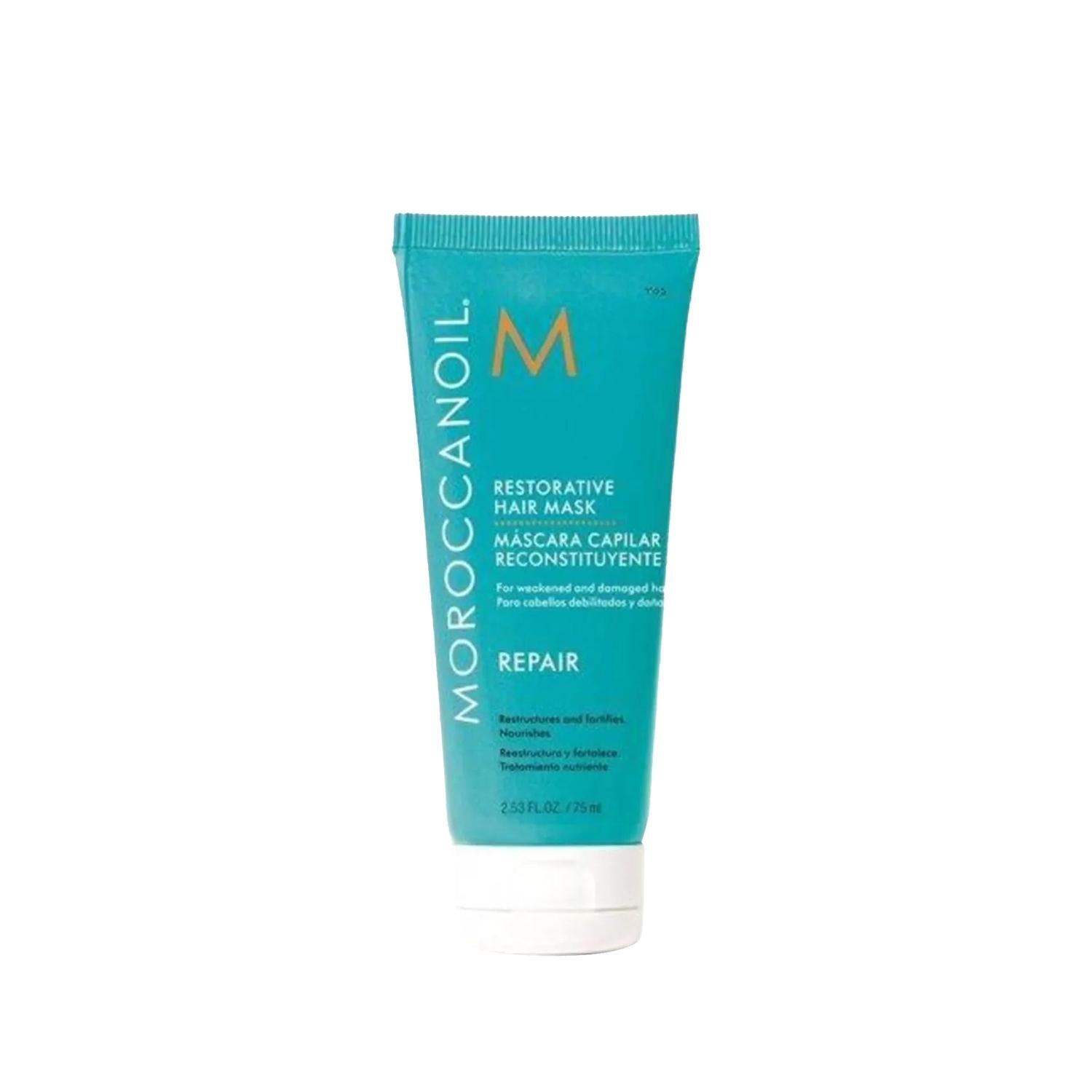 MOROCCANOIL Repair Restorative Hair Mask: Revitalize Damaged, Dry Hair - Intense Repair, Deep Hydration & Shine (75 ml) MOROCCANOIL Hair Mask: Repair, Restore & Revitalize Damaged Hair MOROCCANOIL hair mask, repairing hair mask, restorative hair mask, damaged hair treatment, revitalizing hair mask, hair repair mask, 75 ml hair mask, hair mask for dry hair, hair mask, MOROCCANOIL, repairing, restorative, revitalizing, hair treatment, dry hair, damaged hair, split ends, breakage, hydration, moisture, shine, s