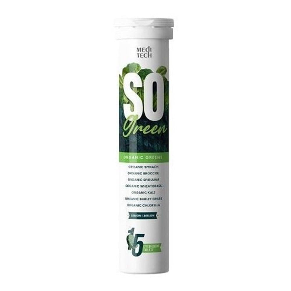 Medi Tech So Green Effervescent Dietary Supplement Tablets - 15 Count, Spirulina, Chlorella, Vitamin C, D, Zinc So Green Effervescent Tablets - Spirulina, Chlorella, Vitamins C, D, Zinc effervescent dietary supplement, Spirulina supplement, Chlorella tablets, Vitamin C effervescent, Zinc dietary supplement, natural health supplements, dietary tablets, health and wellness, superfood supplements, easy-to-consume supplements