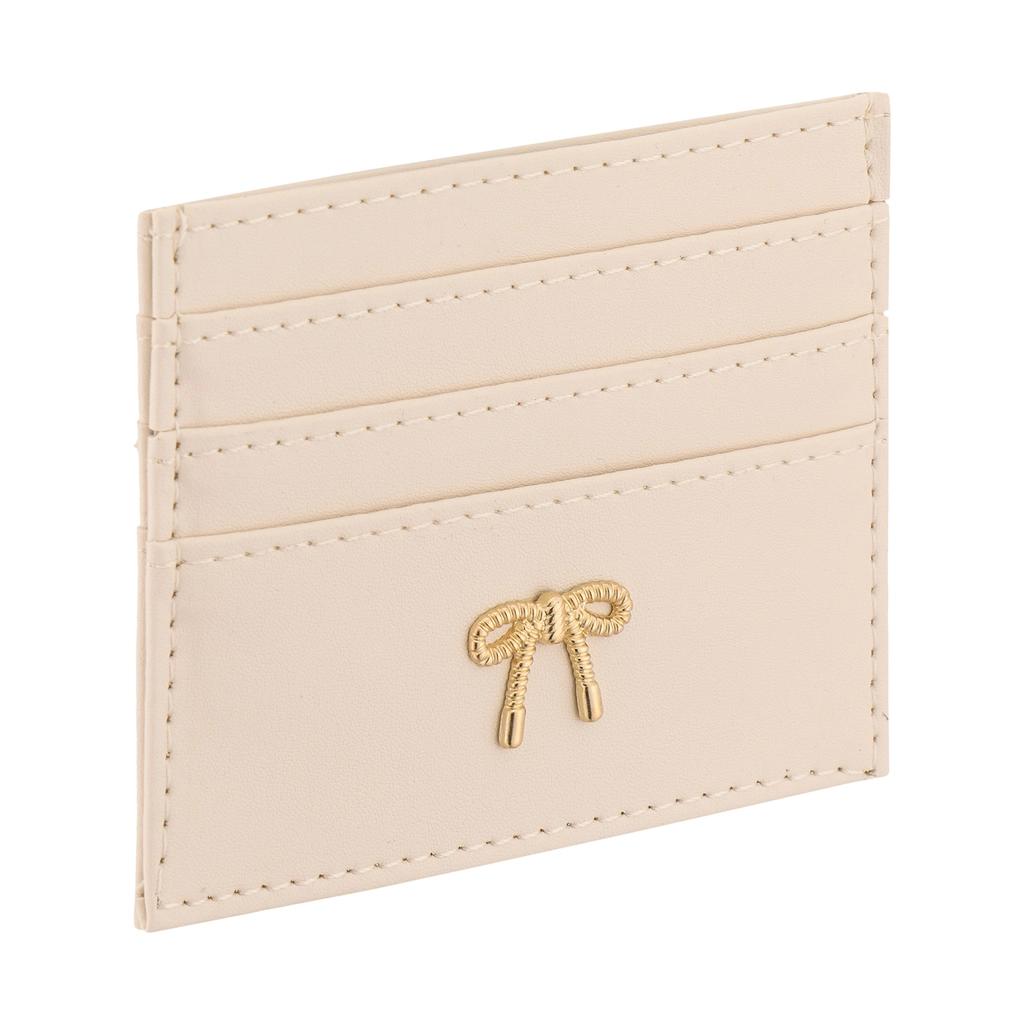 Eklips Cream Bow Card Holder - Compact &amp; Stylish Accessory