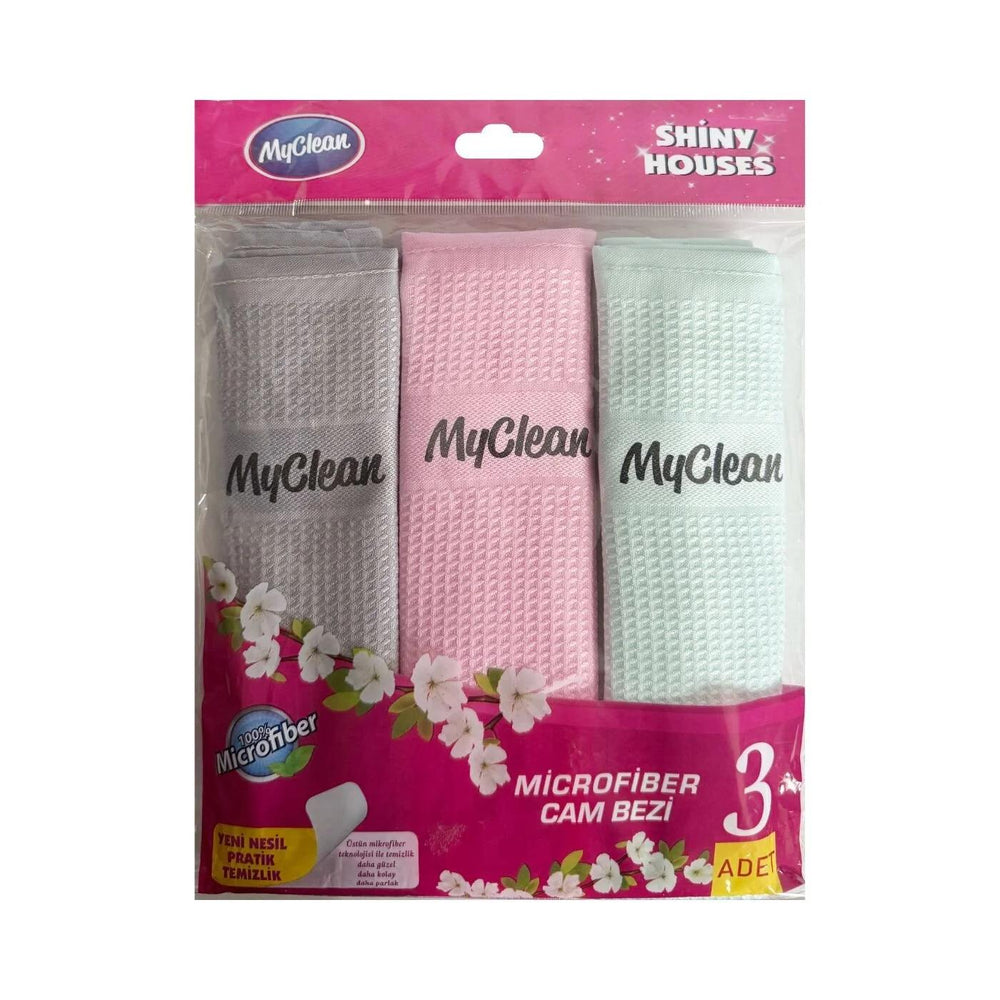 MyClean Microfiber Glass Cleaning Cloths 3-Pack