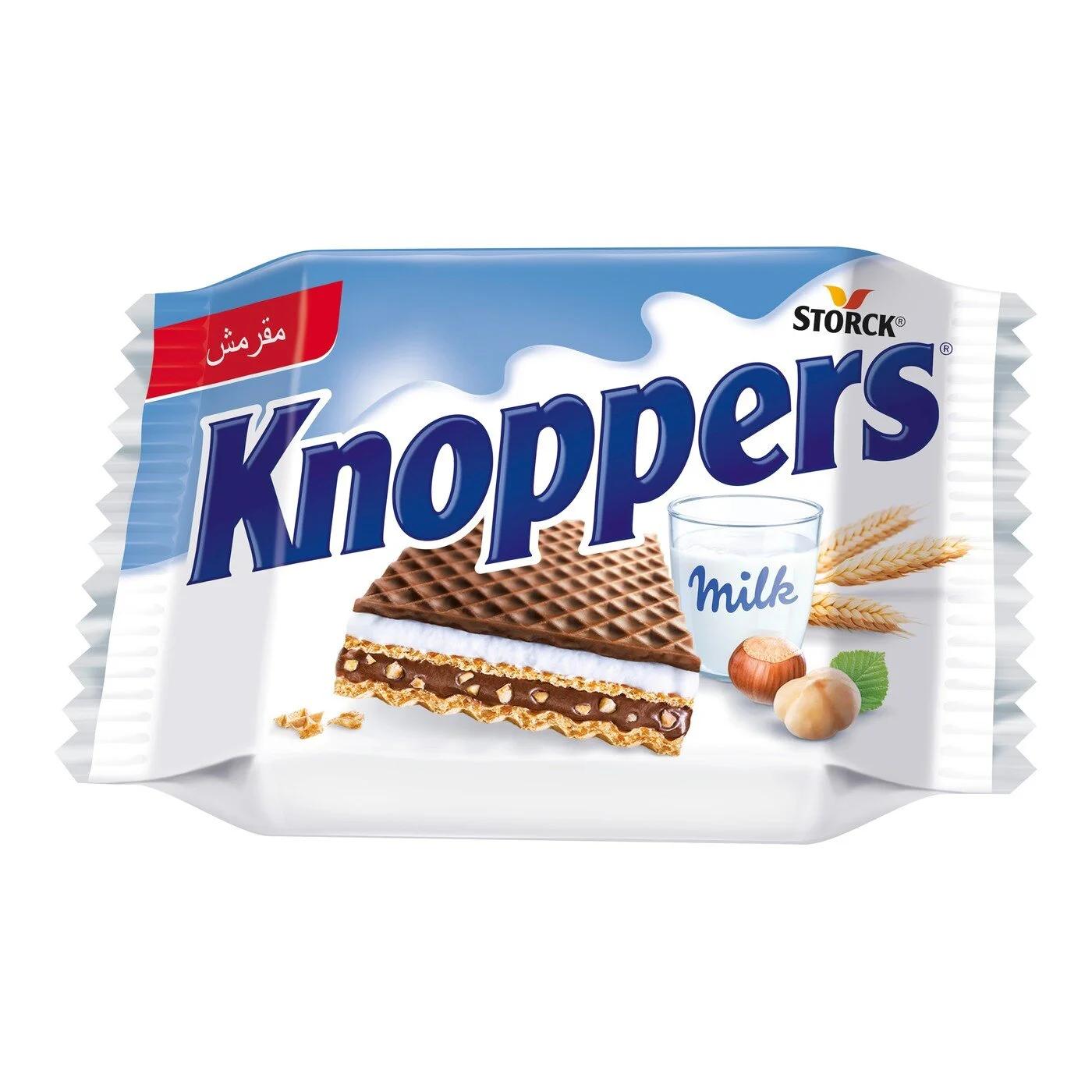 Storck Knoppers Milk &amp; Hazelnut Wafer Snack 25g