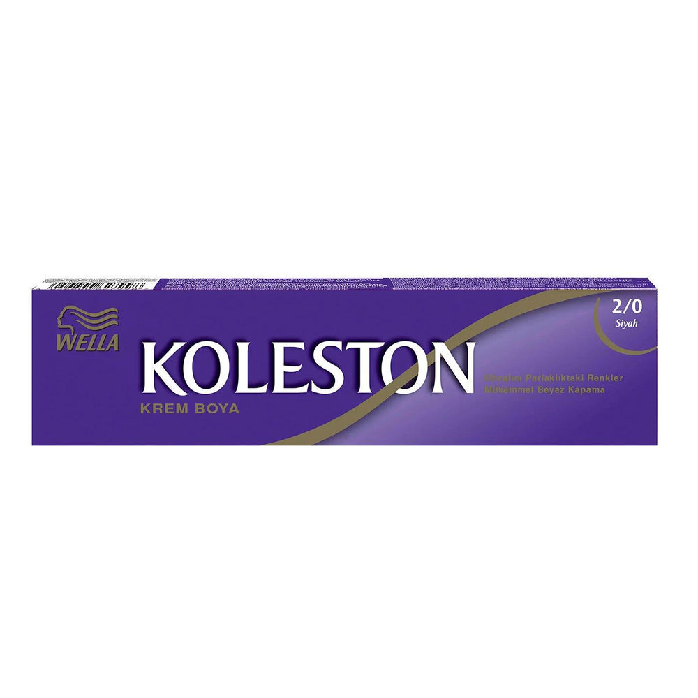 Koleston Permanent Cream Hair Dye in 2/0 Black 1 Count