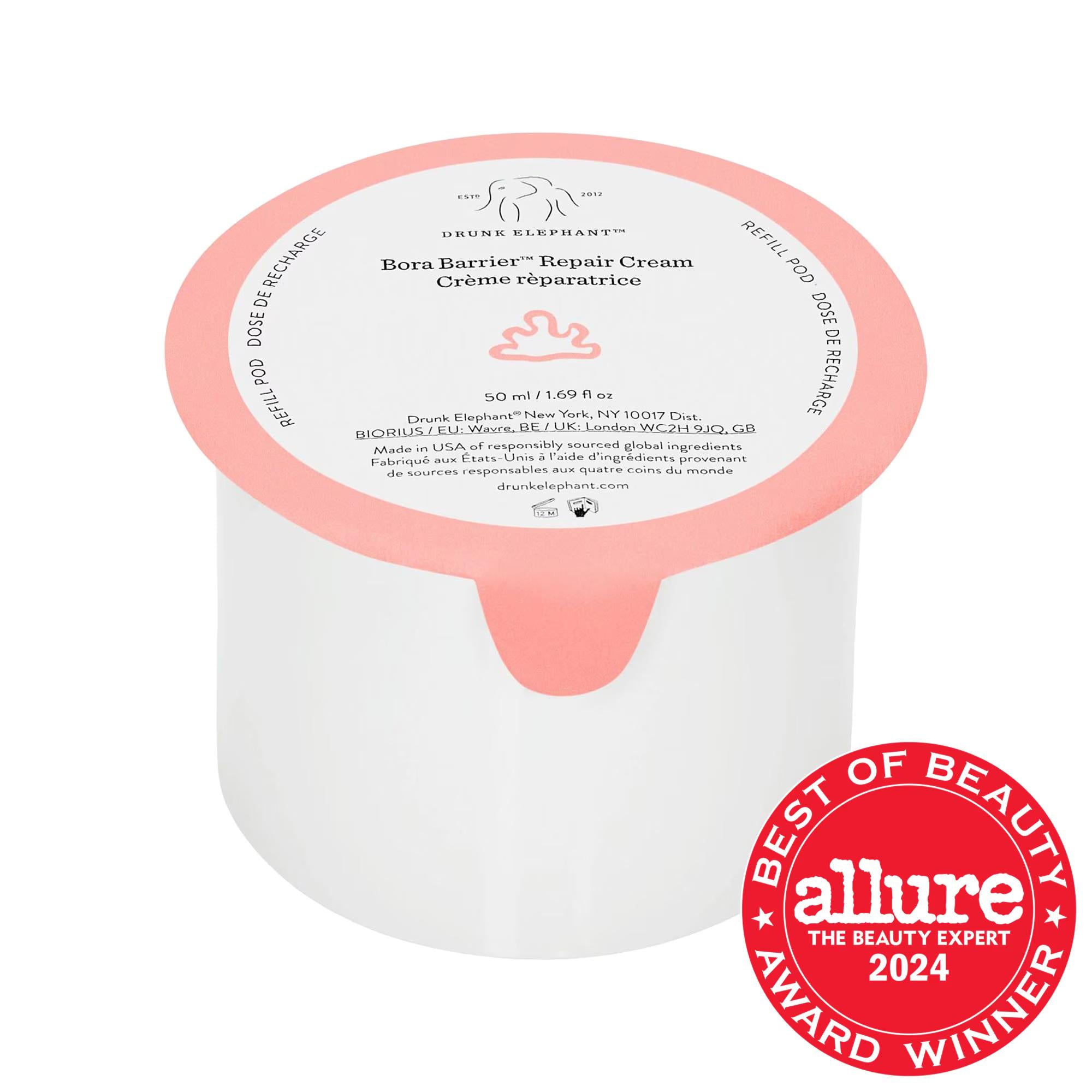 Drunk Elephant Bora Barrier Cream: Intense Hydration &amp; Skin Barrier Repair - Refillable Facial Moisturizer for Dry, Mature Skin Drunk Elephant Bora Barrier Cream: Repair Dry Skin &amp; Hydrate Bora Barrier Cream, Drunk Elephant moisturizer, dry skin repair cream, skin barrier repair, refillable face cream, vegan skincare, moisturizer for mature skin, redness reducing cream, 6-Butterlipid complex, best of beauty moisturizer, facial moisturizer, intense hydration, skin barrier repair, dry skin, mature skin, skin 