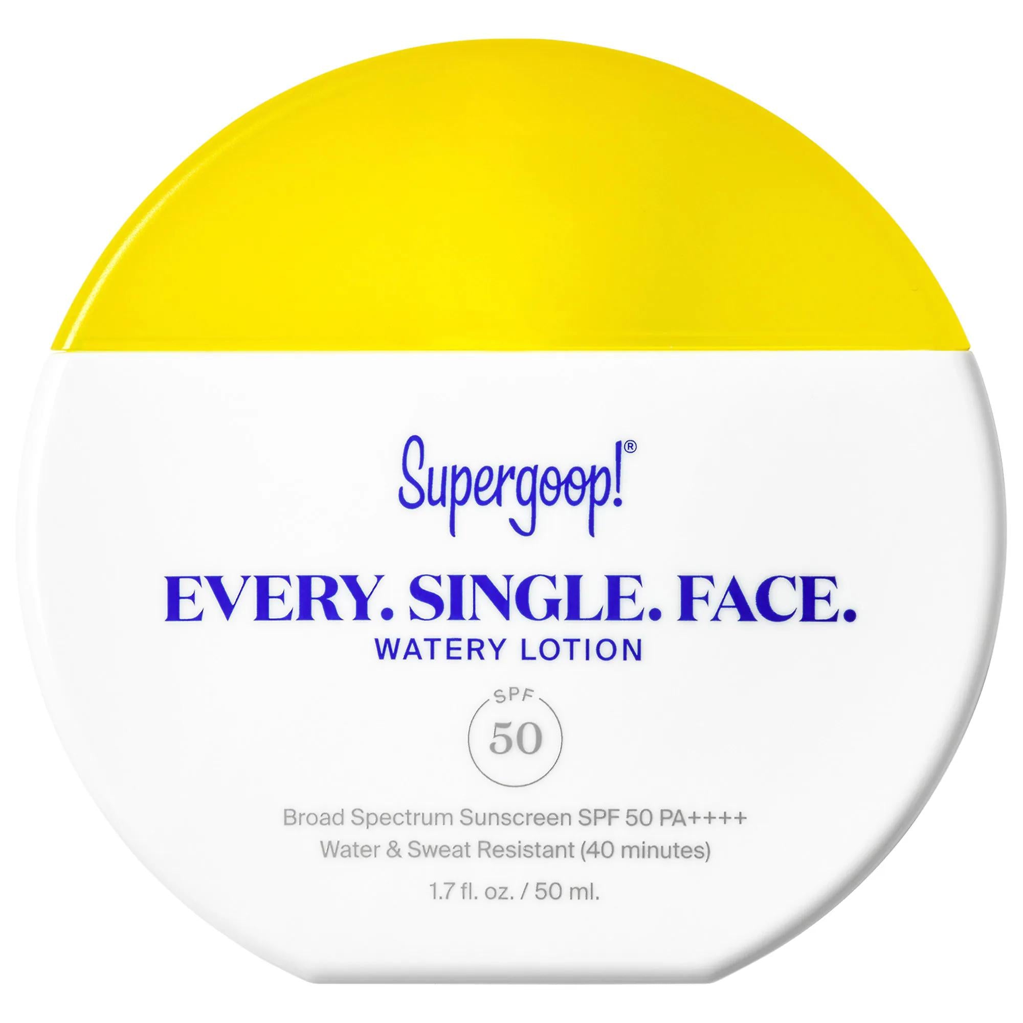 Every. Single. Face. Sunscreen SPF 50: Watery, Lightweight, Vegan & Cruelty-Free - Blue Light & Pollution Protection Every. Single. Face. SPF 50 Sunscreen: Watery, Vegan, Lightweight sunscreen SPF 50, watery sunscreen, vegan sunscreen, cruelty-free sunscreen, sunscreen for face, lightweight sunscreen, non-comedogenic sunscreen, sun protection, blue light protection sunscreen, pollution protection sunscreen, sunscreen, SPF 50, water resistant sunscreen, face sunscreen, skin care, cress sprout extract, wild b