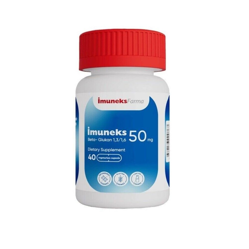 İmuneks - Betaglukan Immune System Support Supplement, 50mg Capsules for Adults & Children over 11 - Dietary Supplement for Overall Wellness İmuneks Betaglukan Immune Support Supplement - 50mg Capsules Betaglukan supplement, Immune system support, Dietary supplement capsules, Health and wellness products, Immune health supplements for adults and children over 11, Immune boosting supplements, Wellness supplements, Health supplements, Dietary supplements, Betaglukan immune support