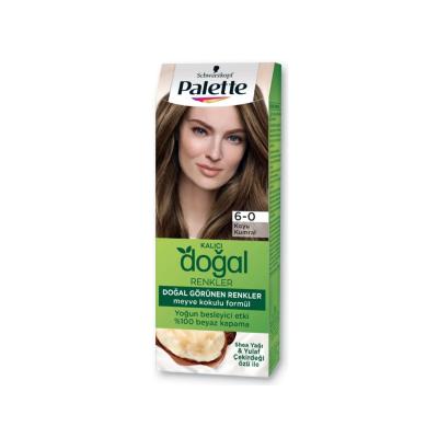 Palette Doğal Renkler 6-0 Koyu Kumral Saç Boyası - Natural Dark Blonde Hair Dye with Argan Oil - view 2
