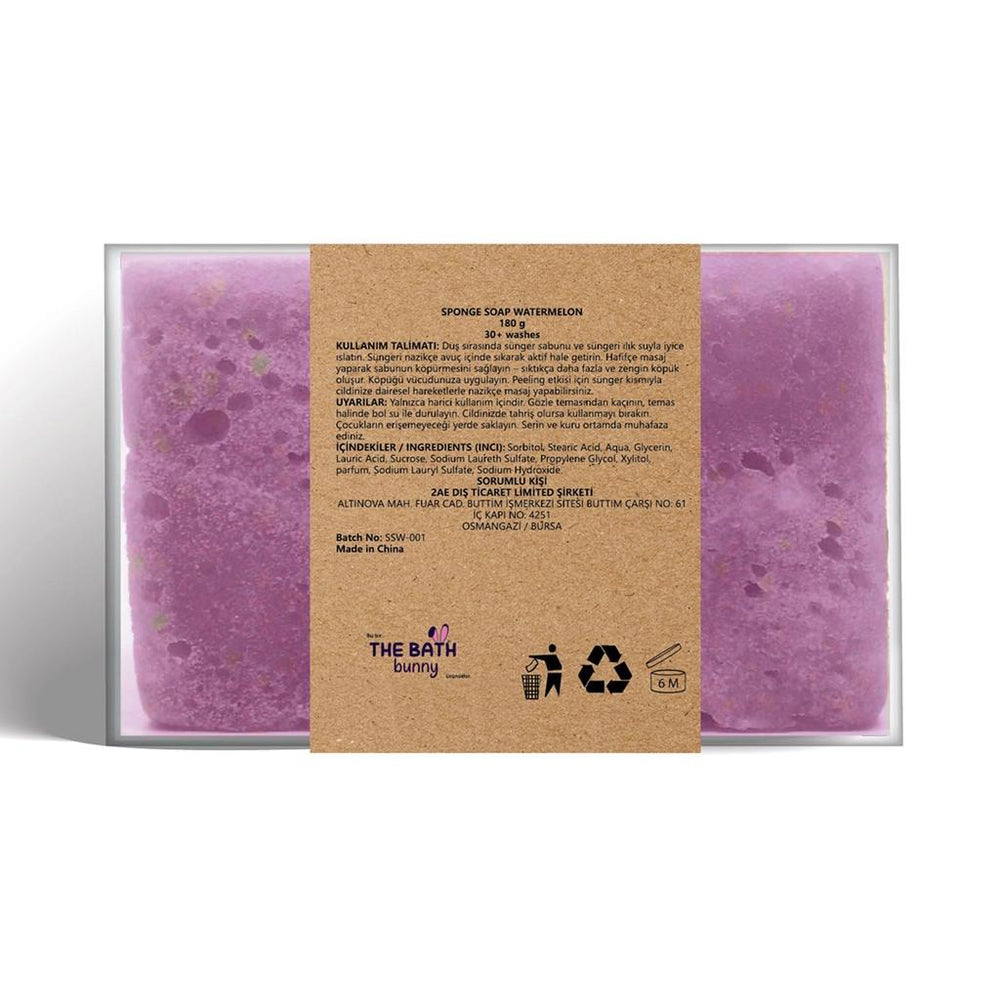 The Bath Bunny Lavender Sponge Soap with Peeling Effect 180g